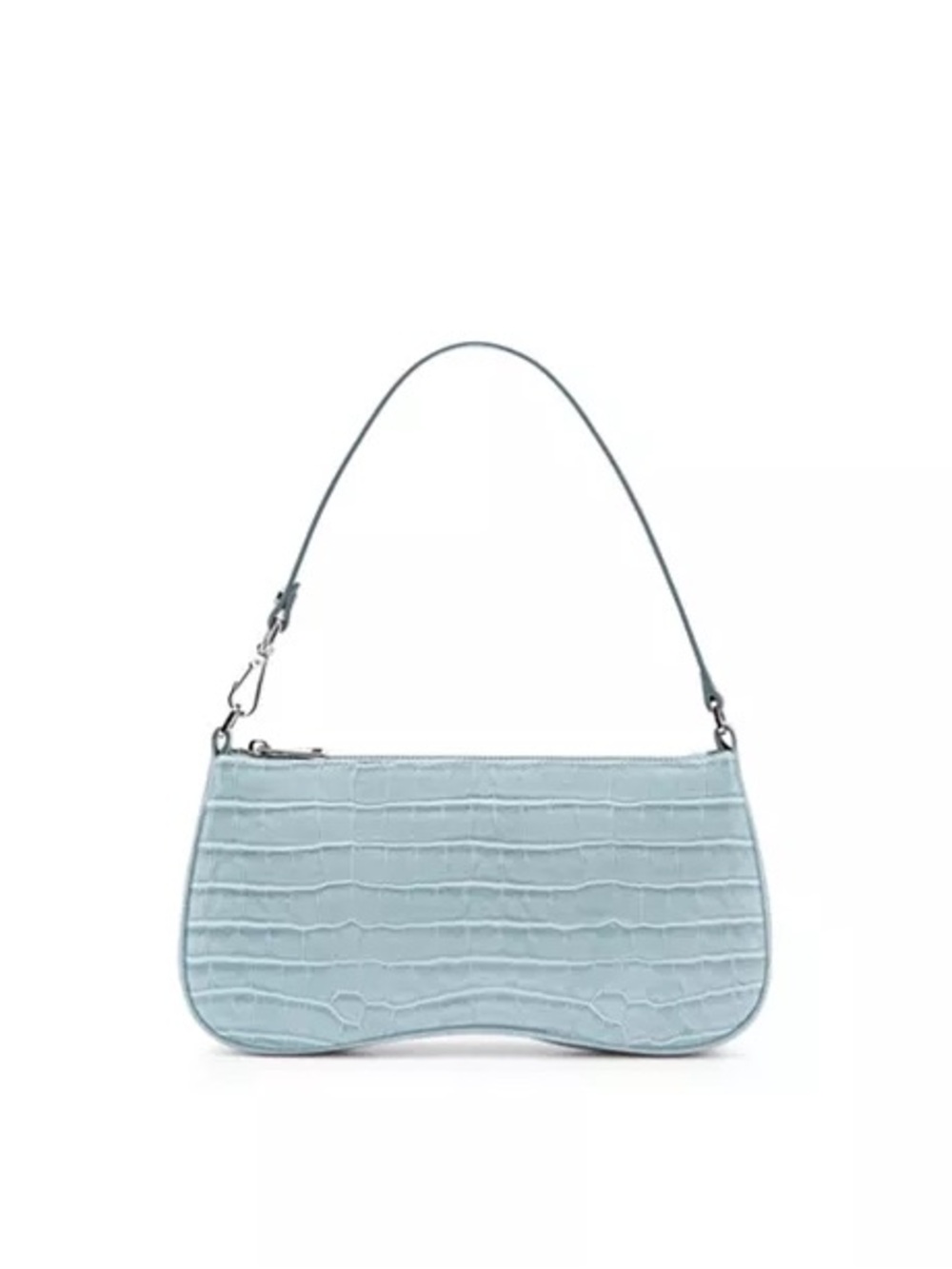 JW PEI EVA Pale Blue Croc-Embossed Mini Shoulder Bag